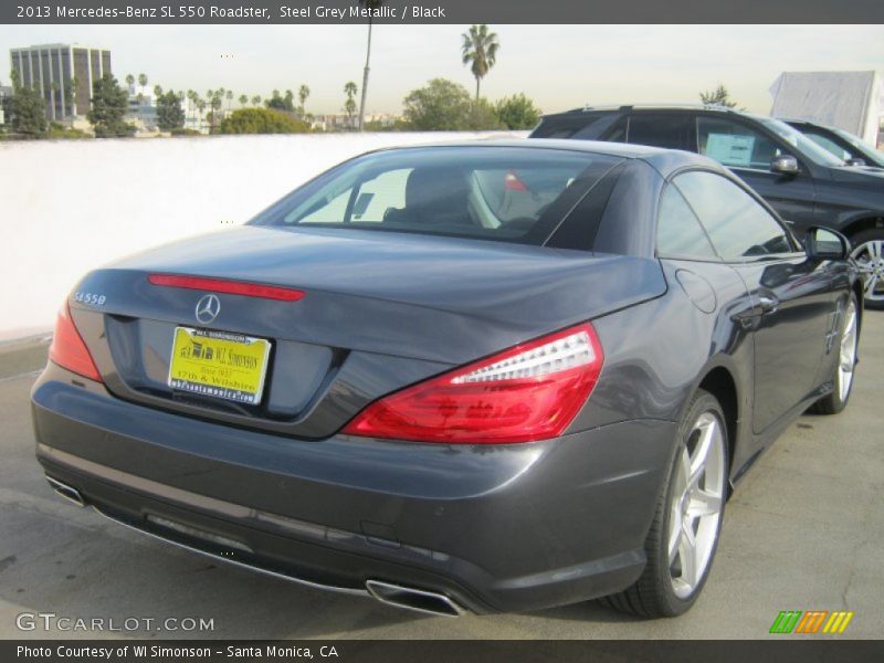 Steel Grey Metallic / Black 2013 Mercedes-Benz SL 550 Roadster