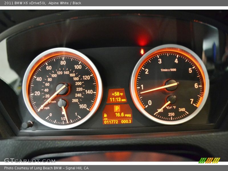 Alpine White / Black 2011 BMW X6 xDrive50i