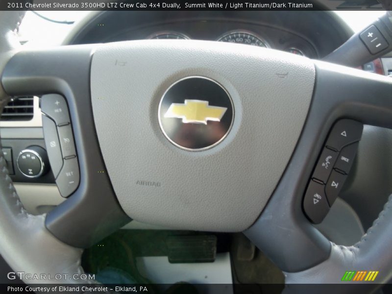 Summit White / Light Titanium/Dark Titanium 2011 Chevrolet Silverado 3500HD LTZ Crew Cab 4x4 Dually