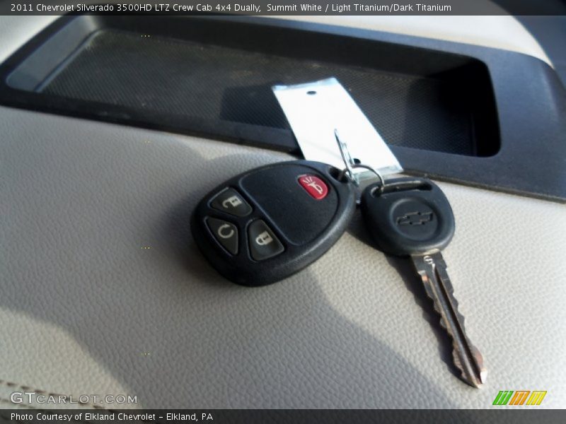 Summit White / Light Titanium/Dark Titanium 2011 Chevrolet Silverado 3500HD LTZ Crew Cab 4x4 Dually