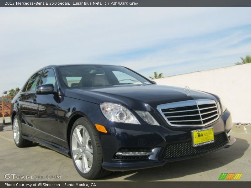 Lunar Blue Metallic / Ash/Dark Grey 2013 Mercedes-Benz E 350 Sedan