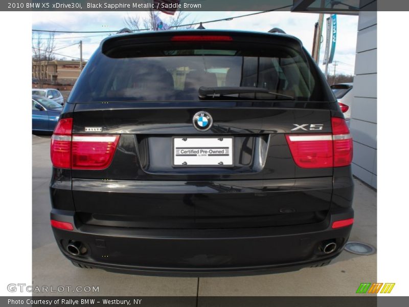 Black Sapphire Metallic / Saddle Brown 2010 BMW X5 xDrive30i