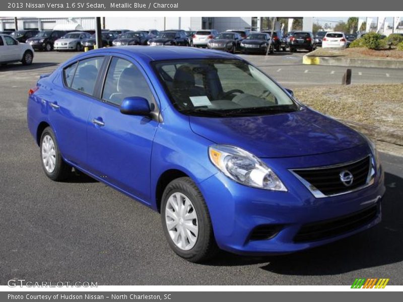 Metallic Blue / Charcoal 2013 Nissan Versa 1.6 SV Sedan