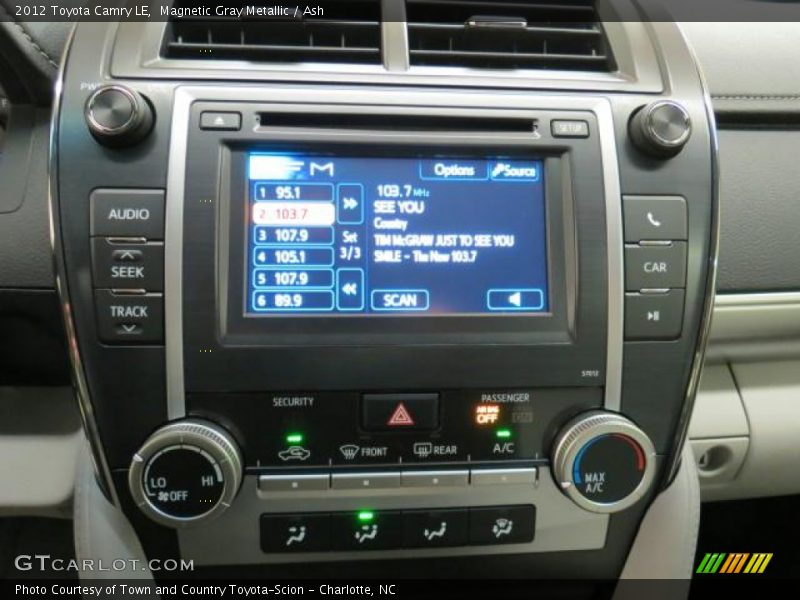 Magnetic Gray Metallic / Ash 2012 Toyota Camry LE
