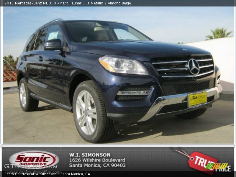 Lunar Blue Metallic / Almond Beige 2013 Mercedes-Benz ML 350 4Matic