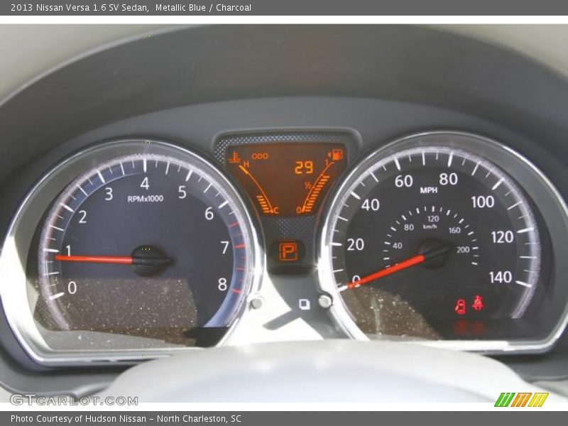 Metallic Blue / Charcoal 2013 Nissan Versa 1.6 SV Sedan