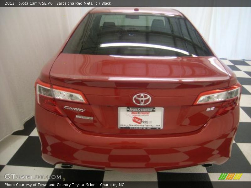 Barcelona Red Metallic / Black 2012 Toyota Camry SE V6