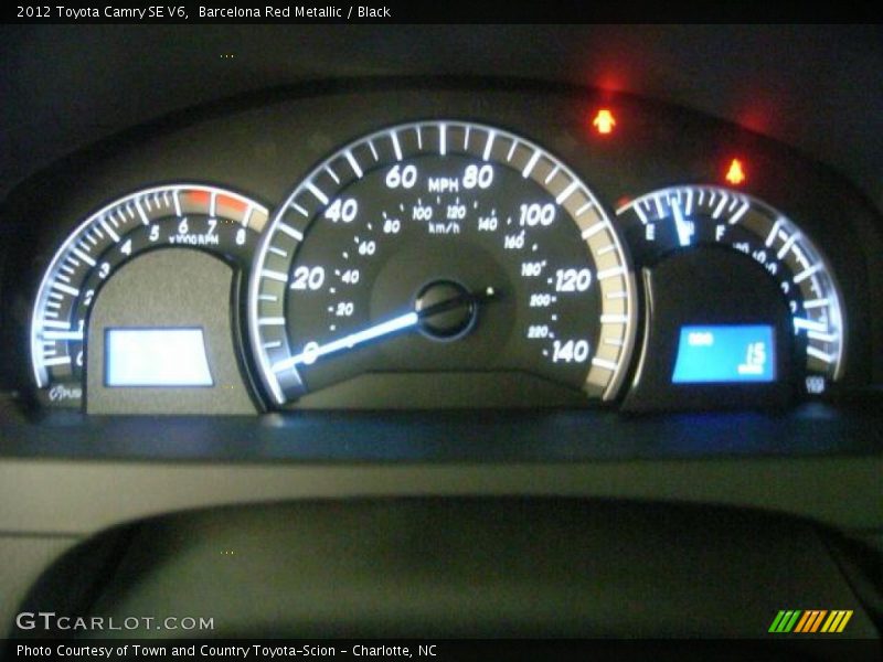 Barcelona Red Metallic / Black 2012 Toyota Camry SE V6