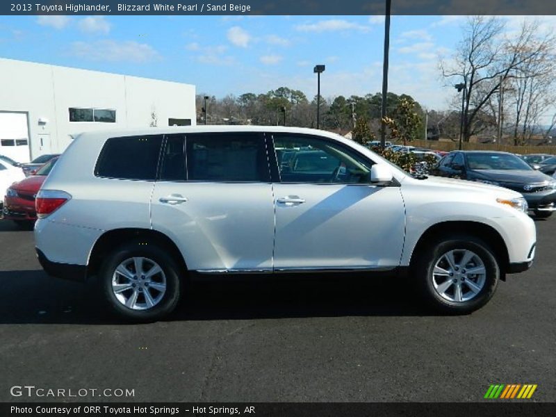 Blizzard White Pearl / Sand Beige 2013 Toyota Highlander