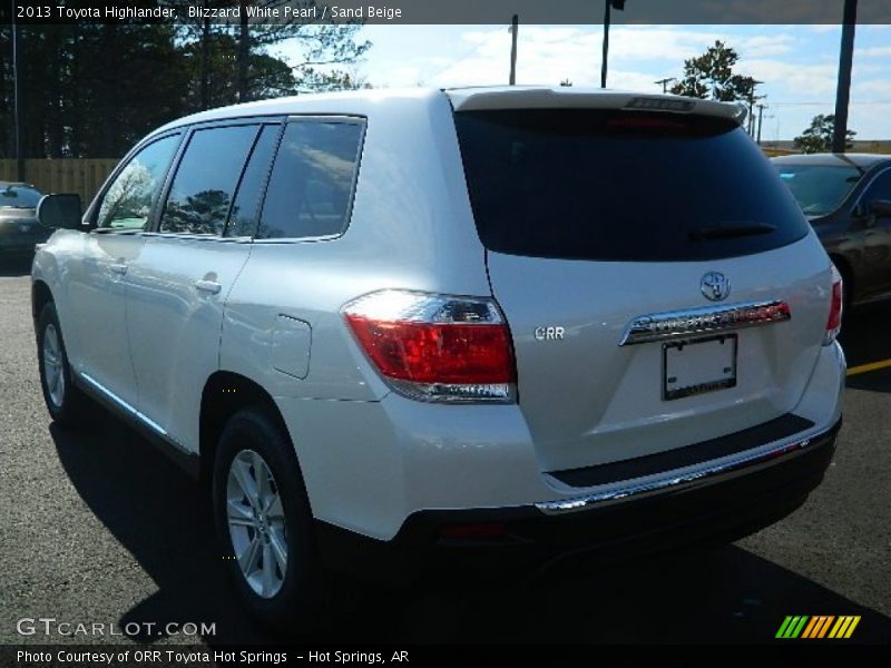 Blizzard White Pearl / Sand Beige 2013 Toyota Highlander