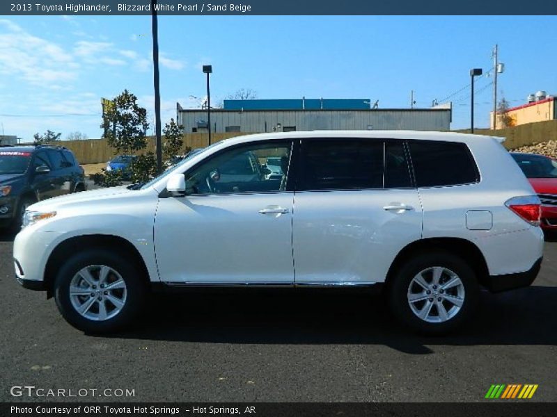 Blizzard White Pearl / Sand Beige 2013 Toyota Highlander