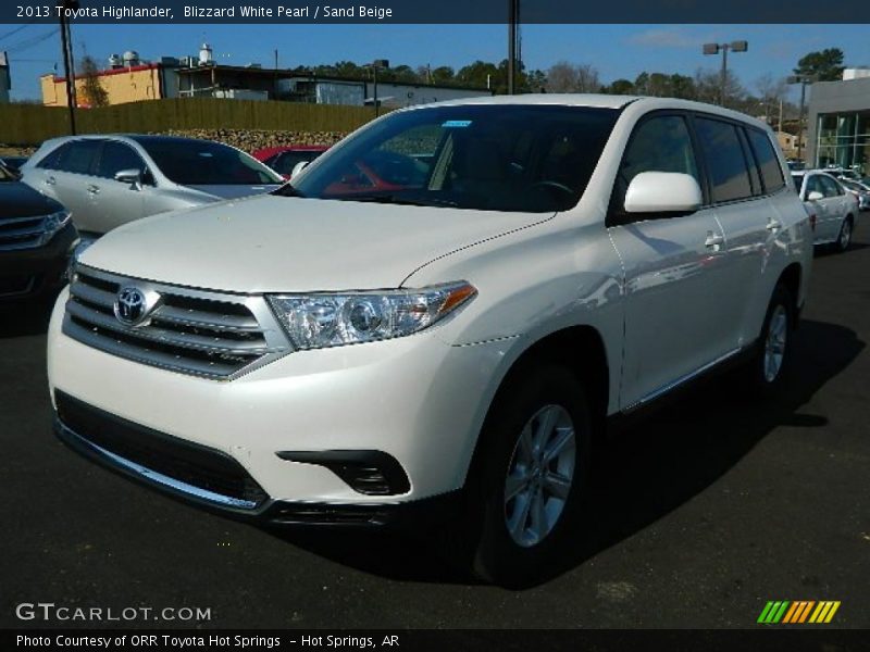 Blizzard White Pearl / Sand Beige 2013 Toyota Highlander