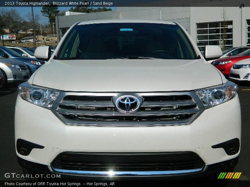 Blizzard White Pearl / Sand Beige 2013 Toyota Highlander