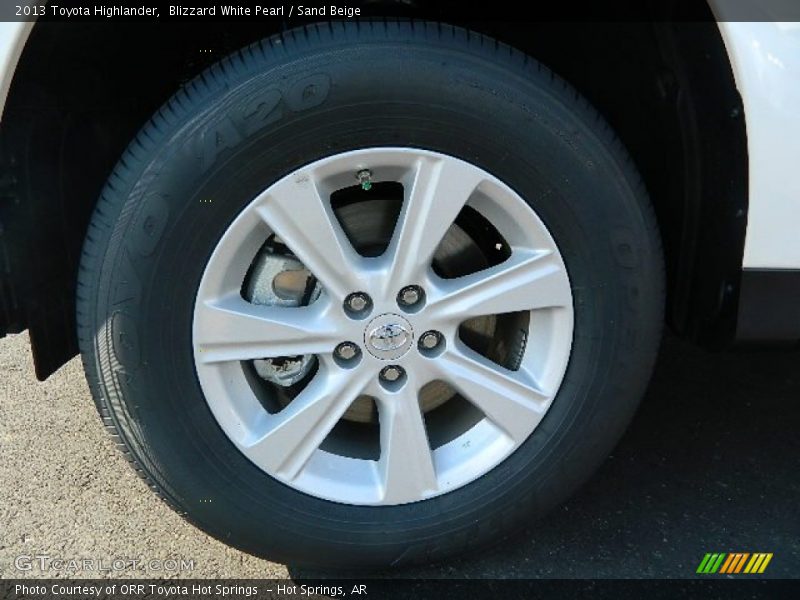 Blizzard White Pearl / Sand Beige 2013 Toyota Highlander