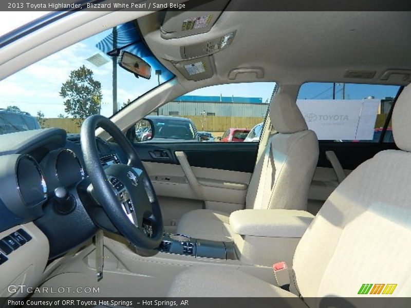 Blizzard White Pearl / Sand Beige 2013 Toyota Highlander