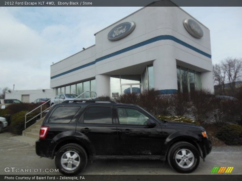 Ebony Black / Stone 2012 Ford Escape XLT 4WD