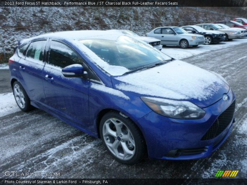 Performance Blue / ST Charcoal Black Full-Leather Recaro Seats 2013 Ford Focus ST Hatchback