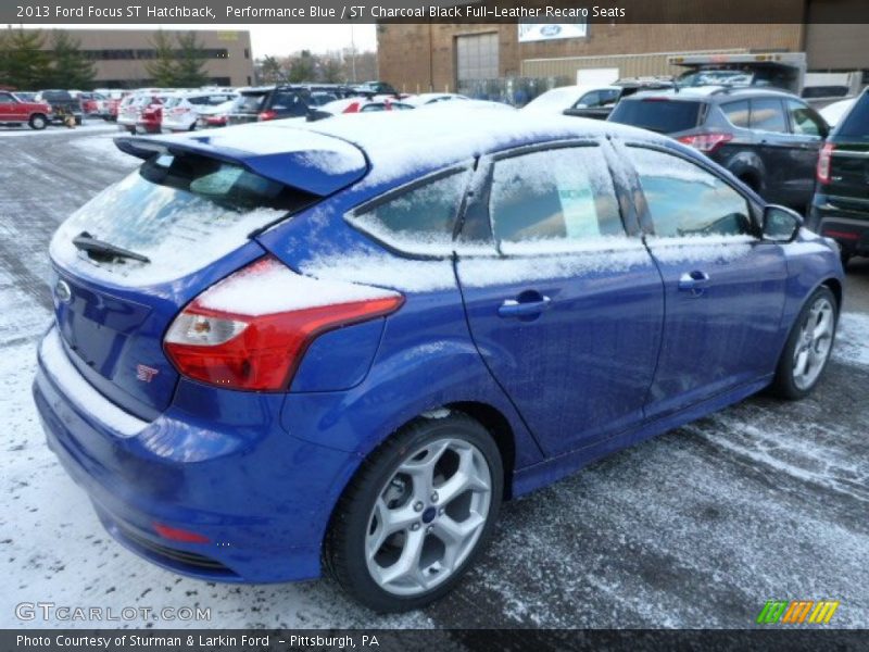 Performance Blue / ST Charcoal Black Full-Leather Recaro Seats 2013 Ford Focus ST Hatchback