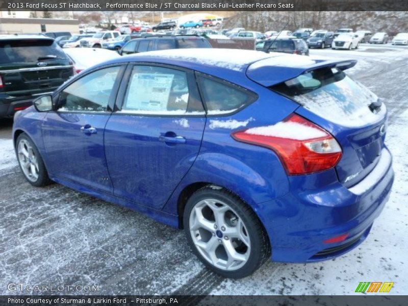 Performance Blue / ST Charcoal Black Full-Leather Recaro Seats 2013 Ford Focus ST Hatchback