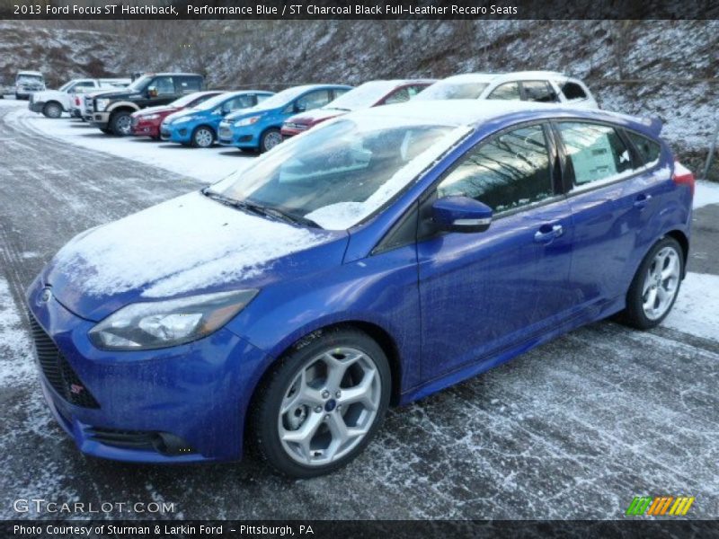Performance Blue / ST Charcoal Black Full-Leather Recaro Seats 2013 Ford Focus ST Hatchback