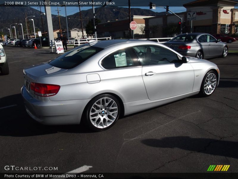 Titanium Silver Metallic / Black 2008 BMW 3 Series 328i Coupe