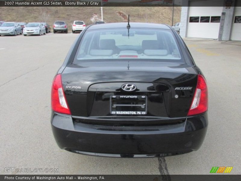 Ebony Black / Gray 2007 Hyundai Accent GLS Sedan