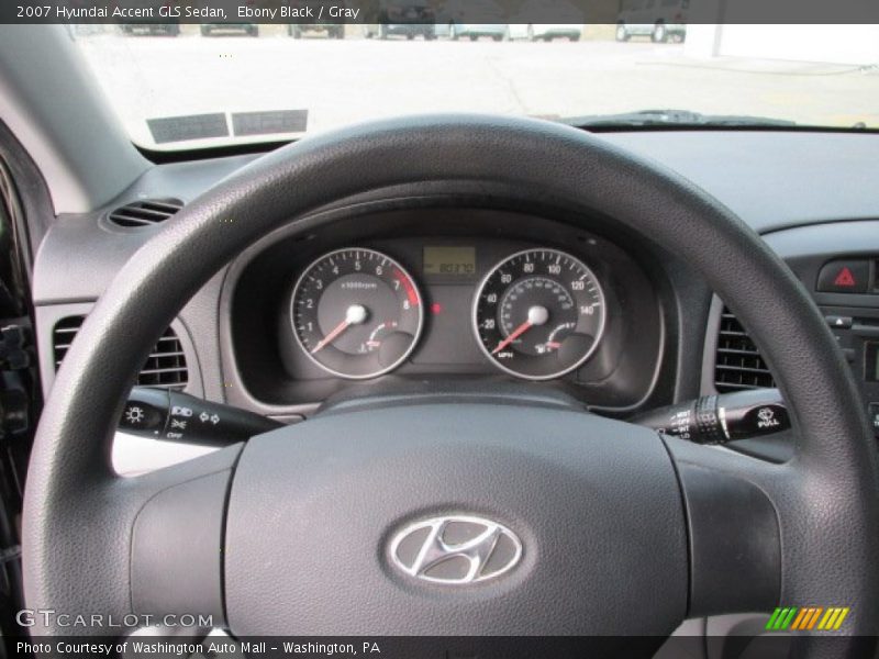 Ebony Black / Gray 2007 Hyundai Accent GLS Sedan