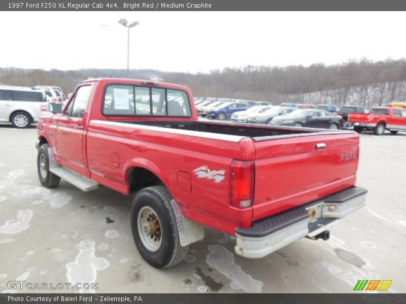 Bright Red / Medium Graphite 1997 Ford F250 XL Regular Cab 4x4