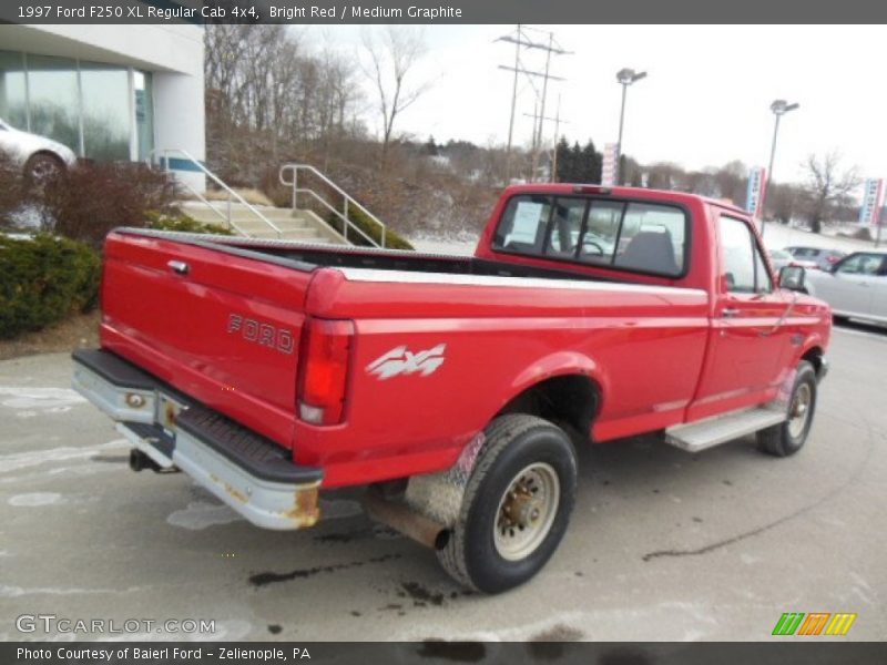 Bright Red / Medium Graphite 1997 Ford F250 XL Regular Cab 4x4
