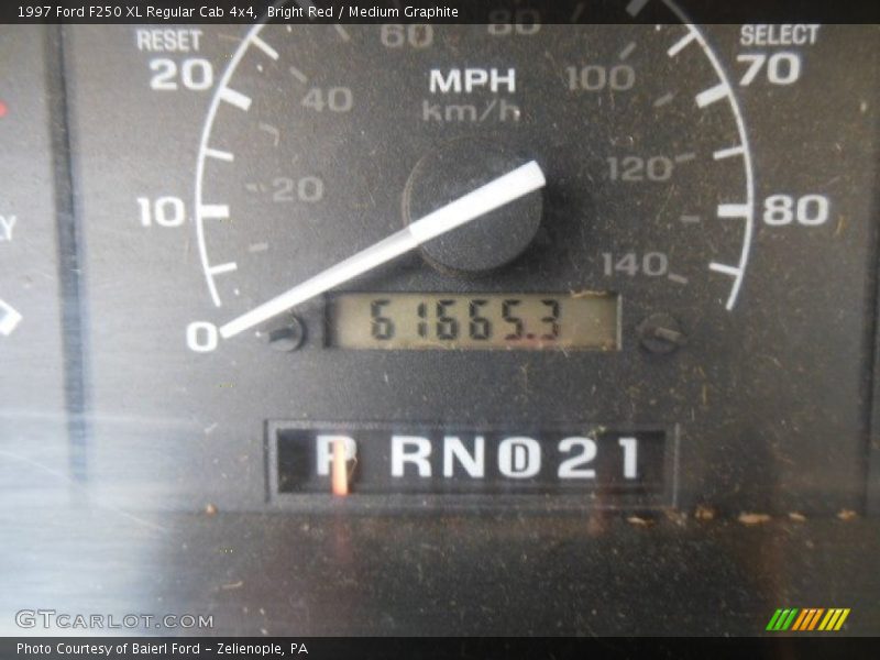 Bright Red / Medium Graphite 1997 Ford F250 XL Regular Cab 4x4
