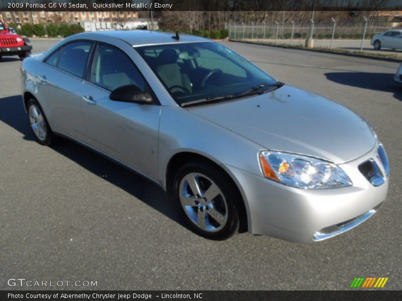 Quicksilver Metallic / Ebony 2009 Pontiac G6 V6 Sedan