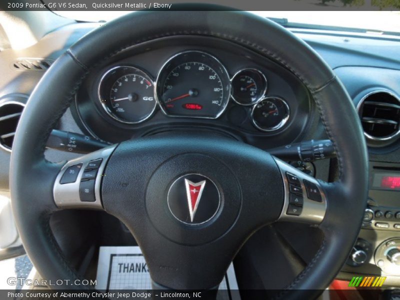 Quicksilver Metallic / Ebony 2009 Pontiac G6 V6 Sedan
