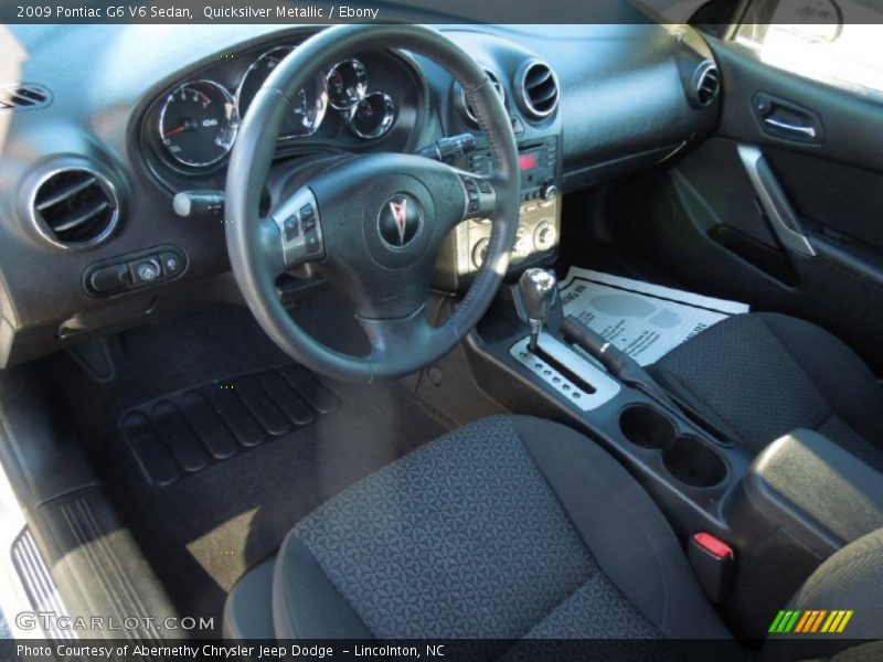 Quicksilver Metallic / Ebony 2009 Pontiac G6 V6 Sedan