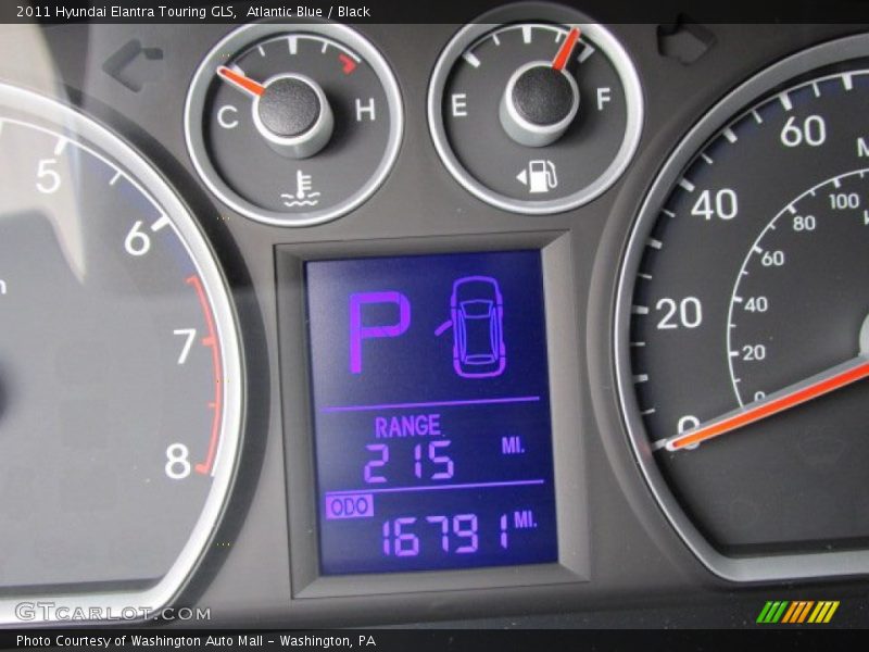 Atlantic Blue / Black 2011 Hyundai Elantra Touring GLS