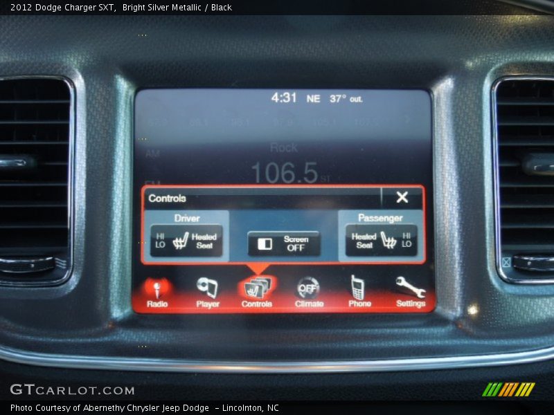 Bright Silver Metallic / Black 2012 Dodge Charger SXT