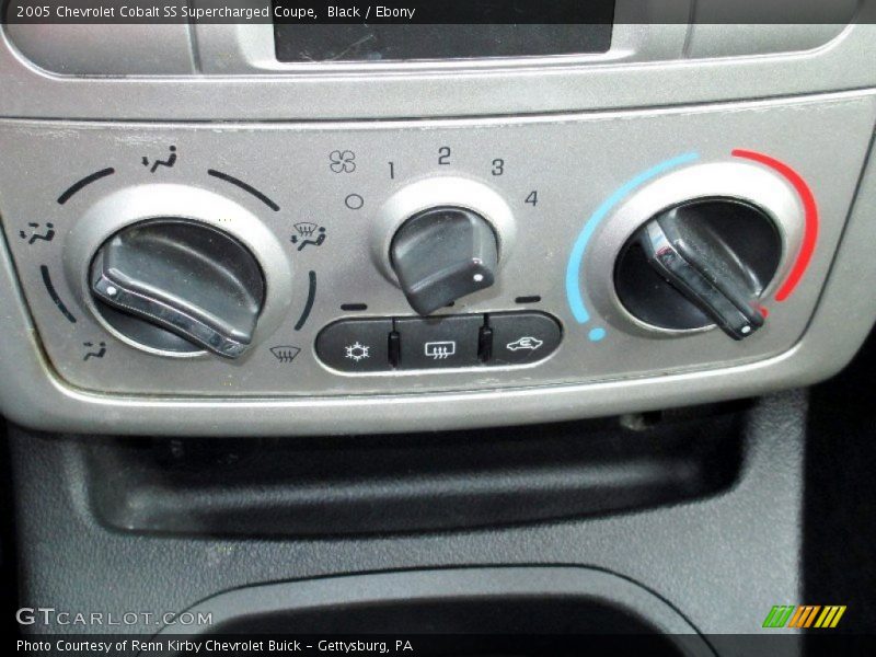 Controls of 2005 Cobalt SS Supercharged Coupe