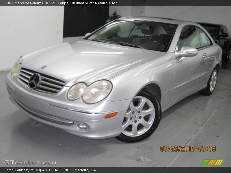 Brilliant Silver Metallic / Ash 2004 Mercedes-Benz CLK 320 Coupe