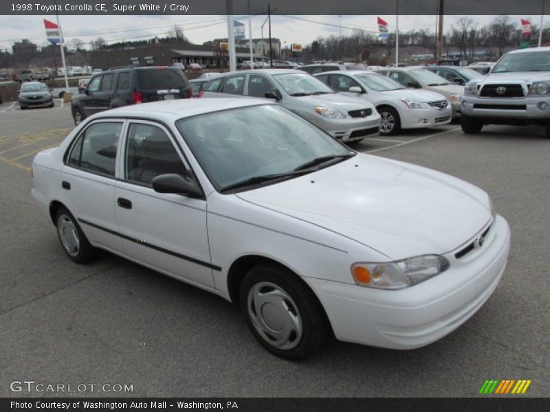 Super White / Gray 1998 Toyota Corolla CE