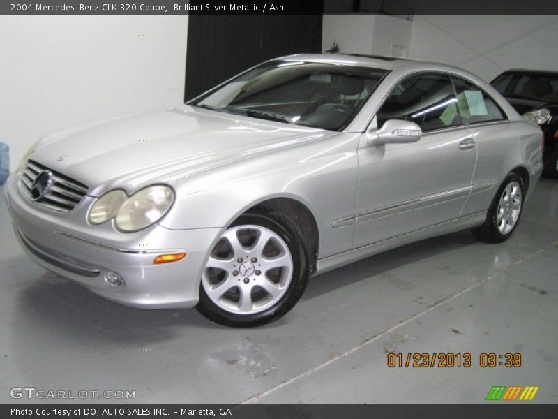 Brilliant Silver Metallic / Ash 2004 Mercedes-Benz CLK 320 Coupe