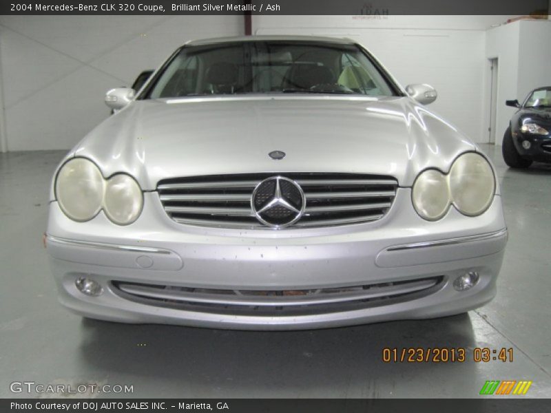 Brilliant Silver Metallic / Ash 2004 Mercedes-Benz CLK 320 Coupe