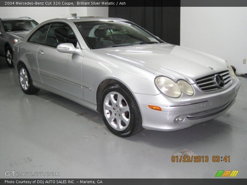 Brilliant Silver Metallic / Ash 2004 Mercedes-Benz CLK 320 Coupe