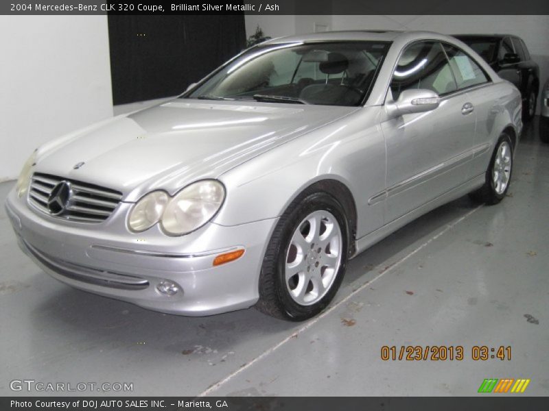 Brilliant Silver Metallic / Ash 2004 Mercedes-Benz CLK 320 Coupe