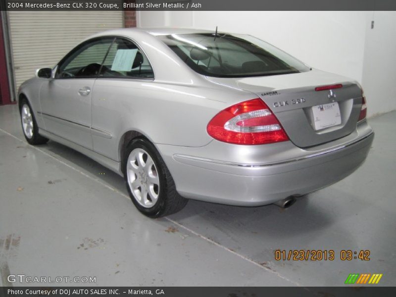Brilliant Silver Metallic / Ash 2004 Mercedes-Benz CLK 320 Coupe