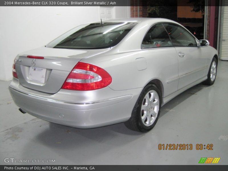 Brilliant Silver Metallic / Ash 2004 Mercedes-Benz CLK 320 Coupe