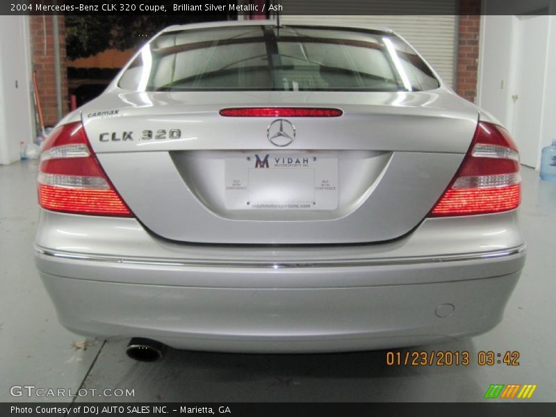 Brilliant Silver Metallic / Ash 2004 Mercedes-Benz CLK 320 Coupe