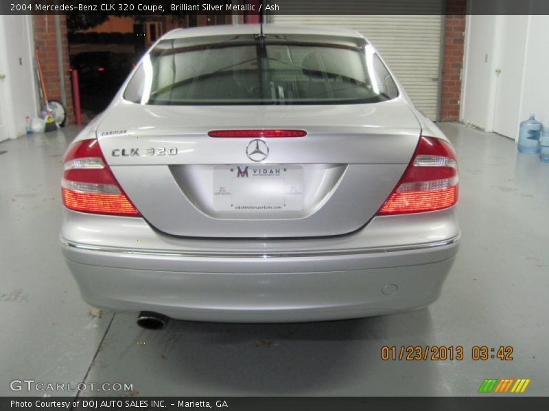 Brilliant Silver Metallic / Ash 2004 Mercedes-Benz CLK 320 Coupe