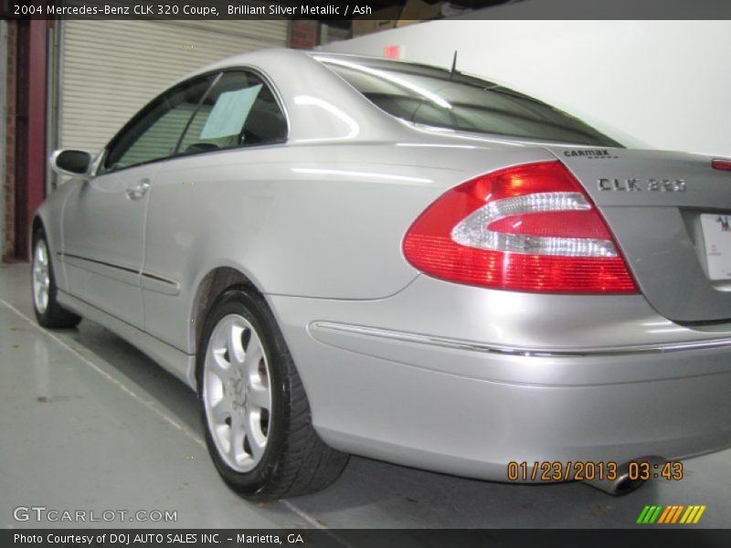 Brilliant Silver Metallic / Ash 2004 Mercedes-Benz CLK 320 Coupe