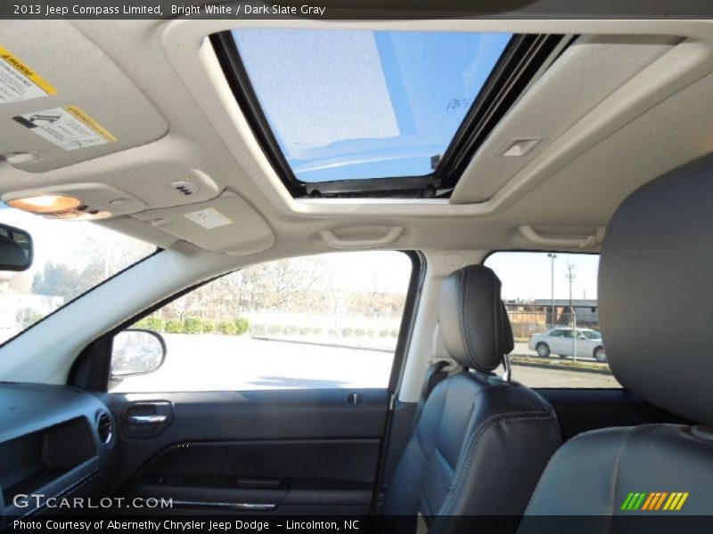 Bright White / Dark Slate Gray 2013 Jeep Compass Limited