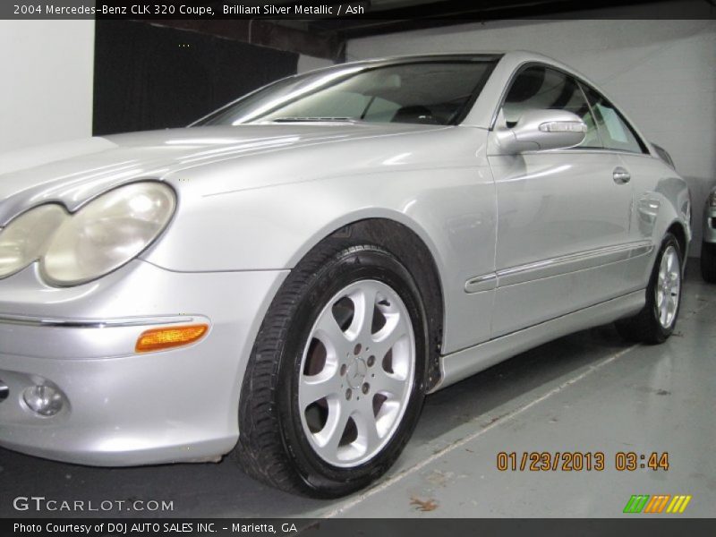 Brilliant Silver Metallic / Ash 2004 Mercedes-Benz CLK 320 Coupe