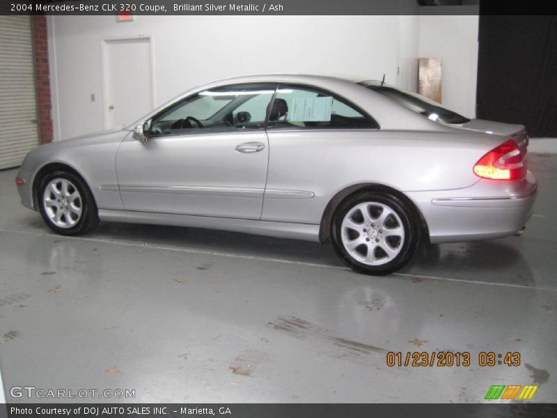 Brilliant Silver Metallic / Ash 2004 Mercedes-Benz CLK 320 Coupe